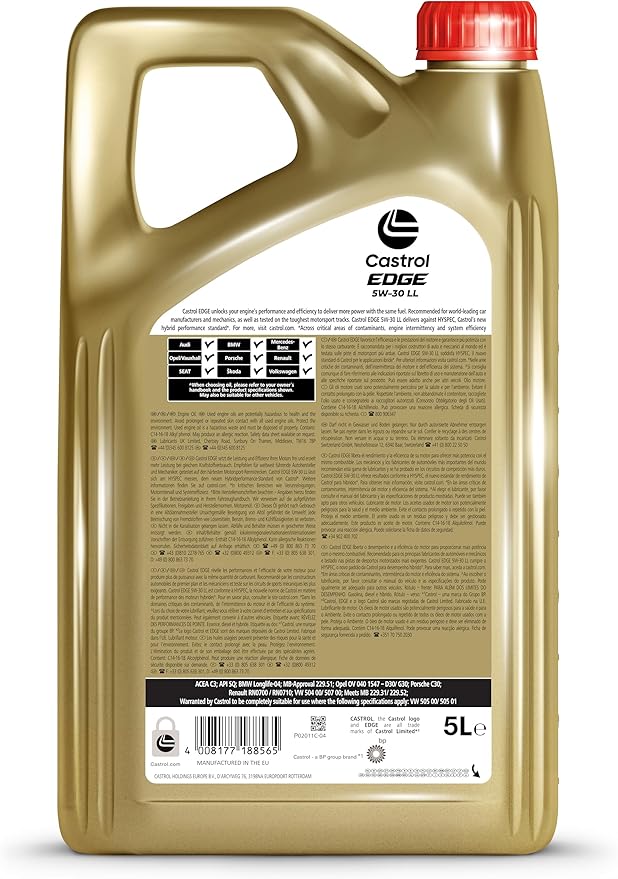 Aceite motor 5w30 LL Castrol