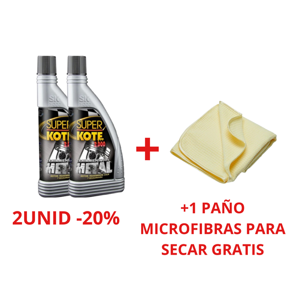 Promoción de dos unidades superkote con regalo